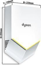 Ggm Gastro фен ручний сушарка Dyson White (HTSPW) 152074817 фото
