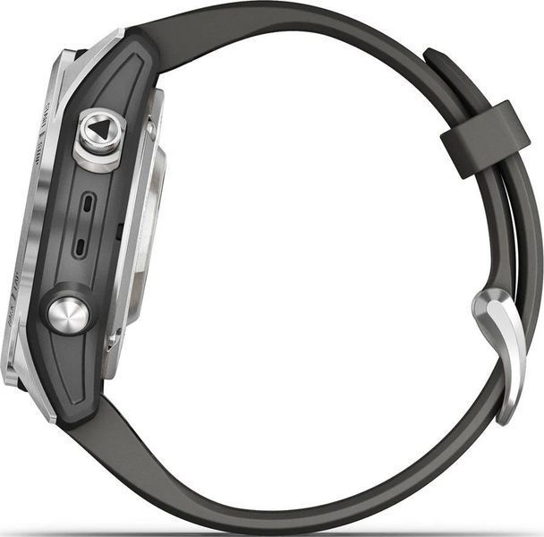 Смарт-годинник Garmin Fenix 7S Pro Solar Silver w. Graphite Band (010-02776-00/01) от OP 010-02776-00/01 фото