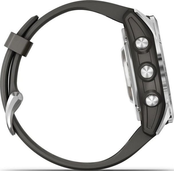 Смарт-годинник Garmin Fenix 7S Pro Solar Silver w. Graphite Band (010-02776-00/01) от OP 010-02776-00/01 фото