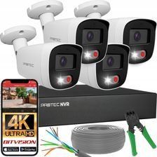 Protec Set 4 камера Ip PoE Microphone Людина і транспортний детекція 8Mpx 4K без hdd 195591949 фото